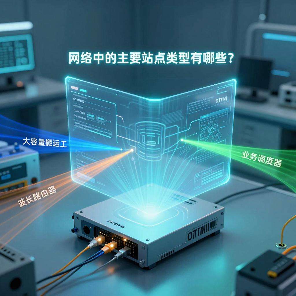 WDM网络中的主要站点类型有哪些？