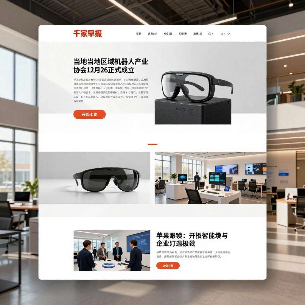千家早报|北京市机器人产业协会将于12月26日成立；苹果智能眼镜计划2026年发