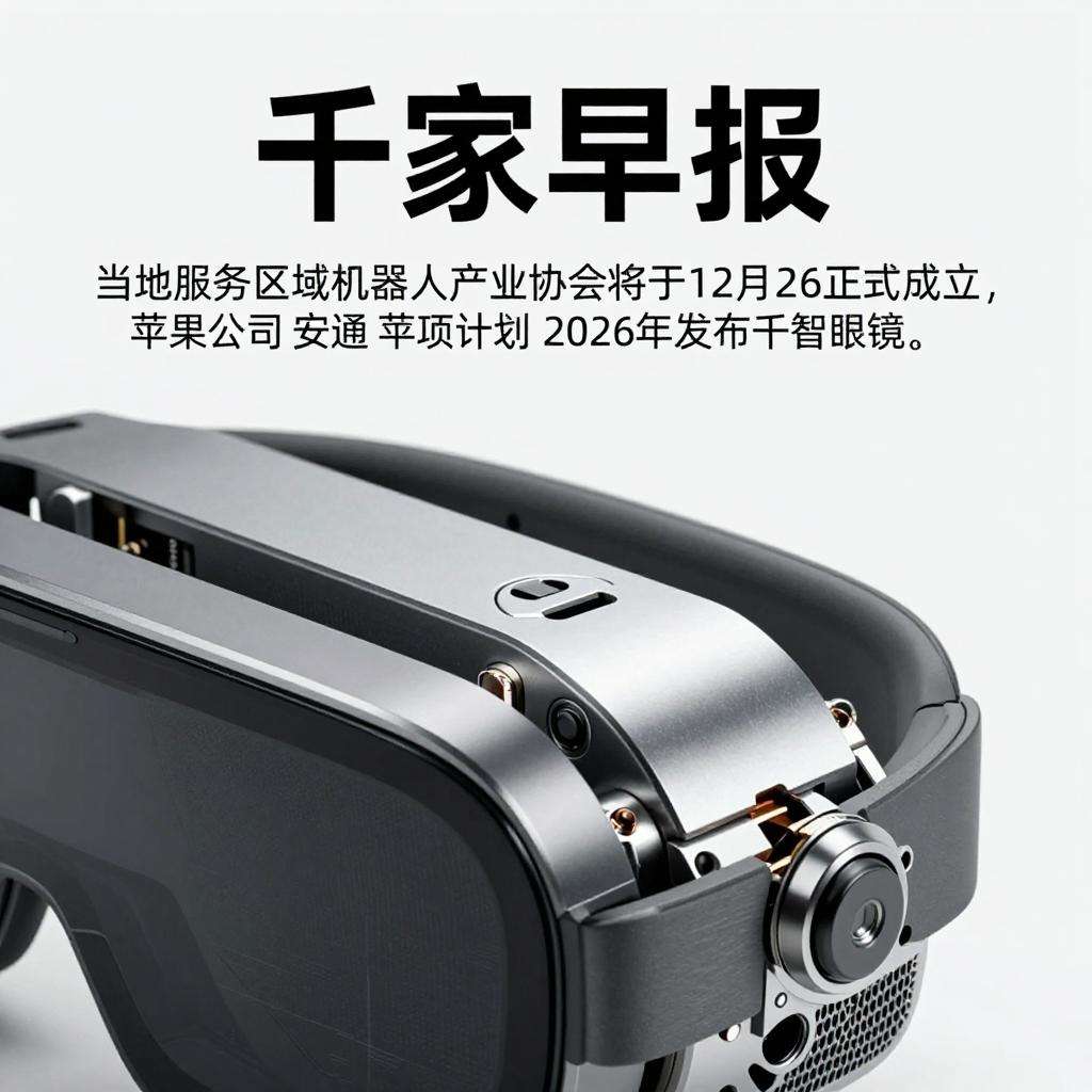 千家早报|北京市机器人产业协会将于12月26日成立;苹果智能眼镜计划2026年发布:定位为“iPhone伴侣”——2025年12月25日 千家早报|北京市机器人产业协会将于12月26日成立;苹果智能眼镜计划2026年发布:定位为“iPhone伴侣”——2025年12月25日第二张图