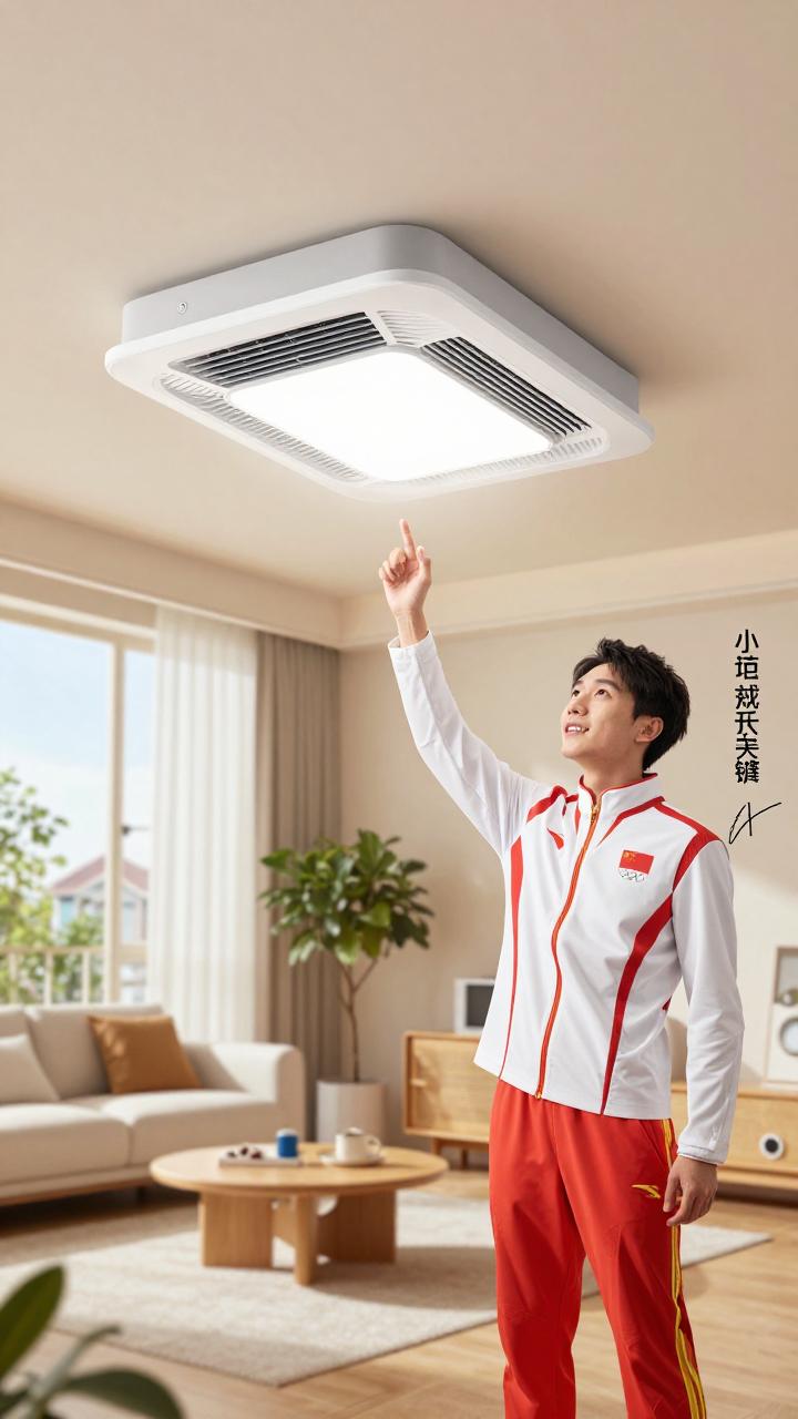 小蓝翼天花机，奥运冠军背书，AI健康赋能舒适生活场景