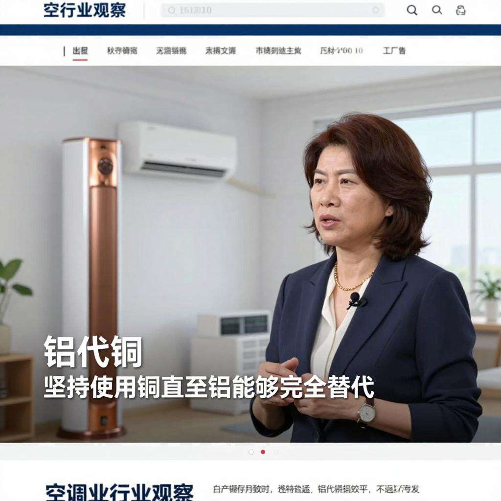 董明珠再谈铝代铜：坚持用铜，直至铝能完全替代｜空调行业观察