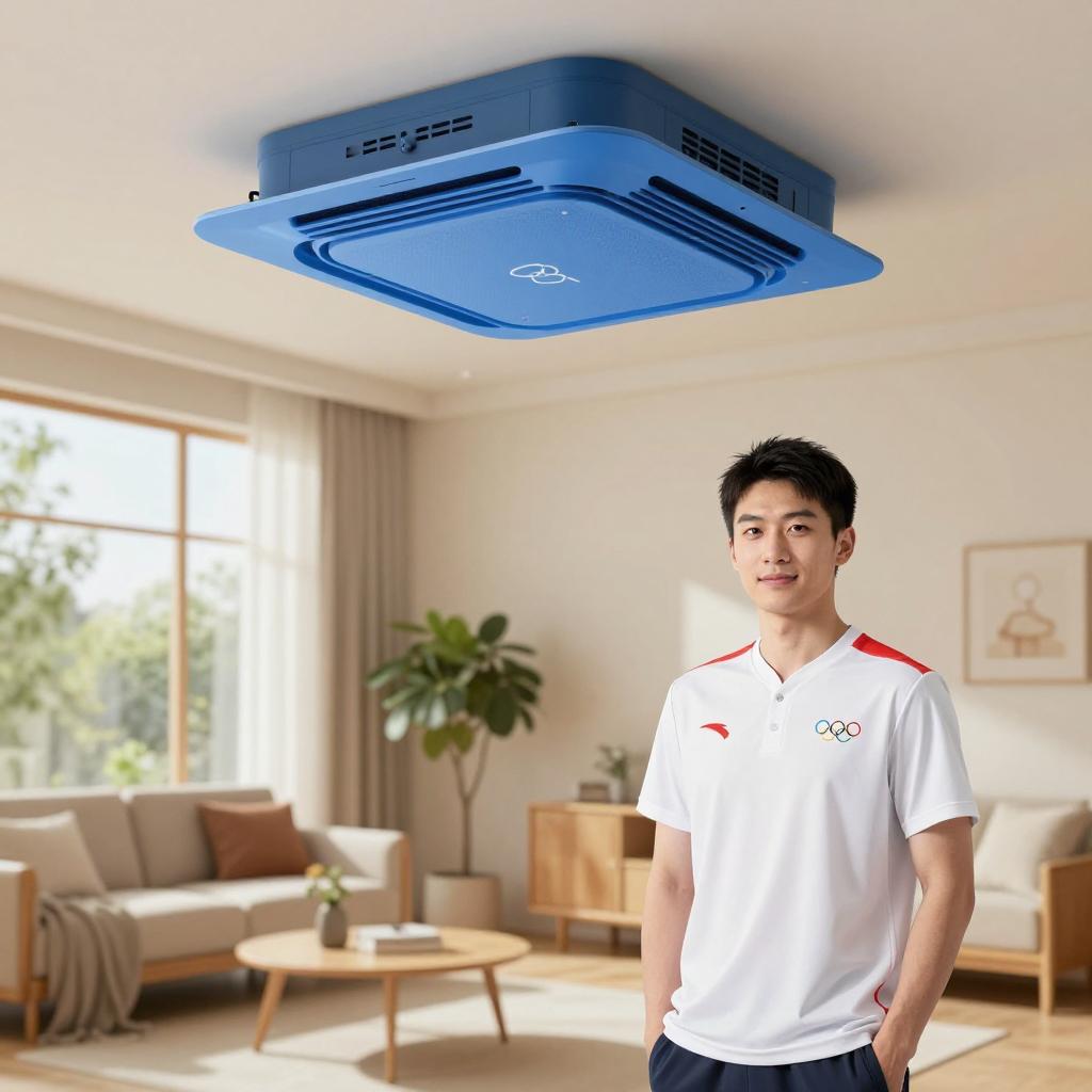 小蓝翼天花机：奥运冠军背书，AI健康赋能舒适生活场景｜品质标杆