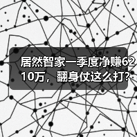 居然智家一季度净赚6210万，翻身仗这么打？