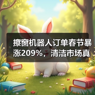 擦窗机器人订单春节暴涨209%,清洁市场真的变了?(图3) 擦窗机器人订单春节暴涨209%,清洁市场真的变了?(图3)