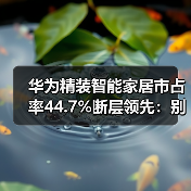华为精装智能家居市占率44.7%断层领先:别人怎么追?(图2) 华为精装智能家居市占率44.7%断层领先:别人怎么追?(图2)