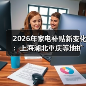 2026年家电补贴新变化：上海湖北重庆等地扩大家居家电补贴品类，别再白花钱了