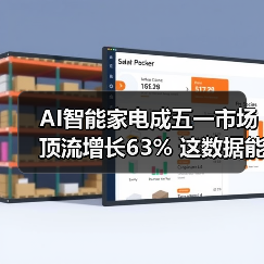 AI智能家电成五一市场顶流增长63% 这数据能说明什么?(图2) AI智能家电成五一市场顶流增长63% 这数据能说明什么?(图2)