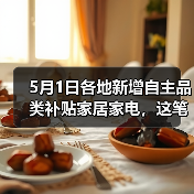 5月1日各地新增自主品类补贴家居家电,这笔钱到底怎么领?(图2) 5月1日各地新增自主品类补贴家居家电,这笔钱到底怎么领?(图2)