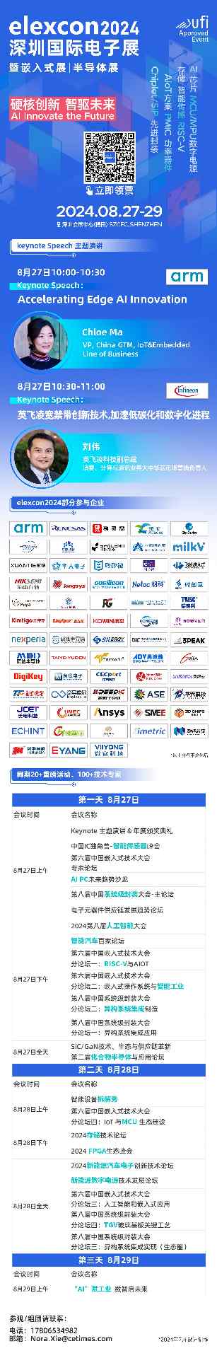 观众登记开启|elexcon2024深圳国际电子展8月27-29日约您来见,20+重磅活动与数千新品引爆AI+技术生态 观众登记开启|elexcon2024深圳国际电子展8月27-29日约您来见,20+重磅活动与数千新品引爆AI+技术生态